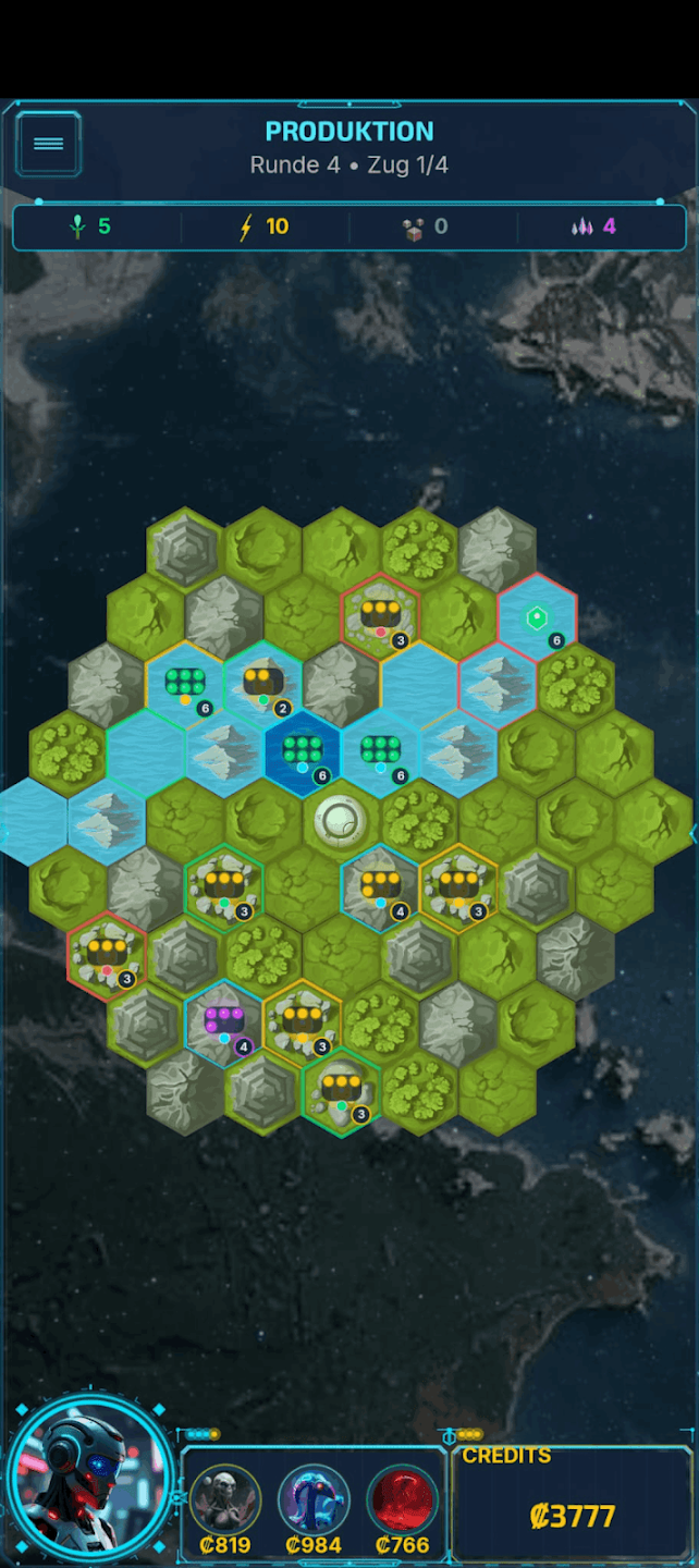 M.U.L.E. Auktionsbildschirm